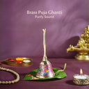 Handcrafted Brass Puja Ghanti – Divine Sound for Peace, Purity & Positive Energy | Made by Indian Artisans