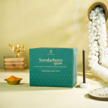 Sundarbans Bambooless Incense Sticks (Combo Pack of 2) | Siddhi (Kasturi) & Karuna (Rainforest)