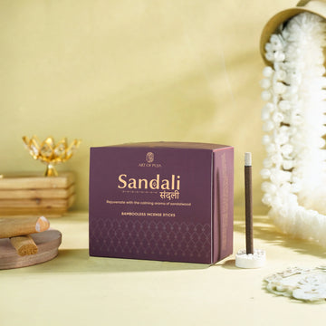 Sandali Bambooless Incense Sticks (Combo Pack of 2) | Anand (Sandalwood) & Anant (Kesar Chandan)