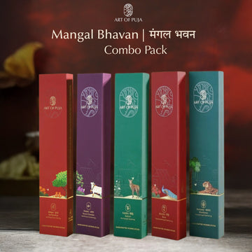 Mangal Bhavan Combo (Pack of 5) | Sai Darshan, Kesar Chandan, Kasturi, Rose & Rainforest