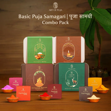 Basic Puja Samagri Combo Pack – Complete Daily Puja Essentials | Pure, Sacred & Aesthetic by Art of Puja