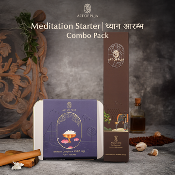 Meditation Starter Combo Pack – Begin Your Spiritual Journey with Sandalwood & Camphor | Calm, Purify & Awaken