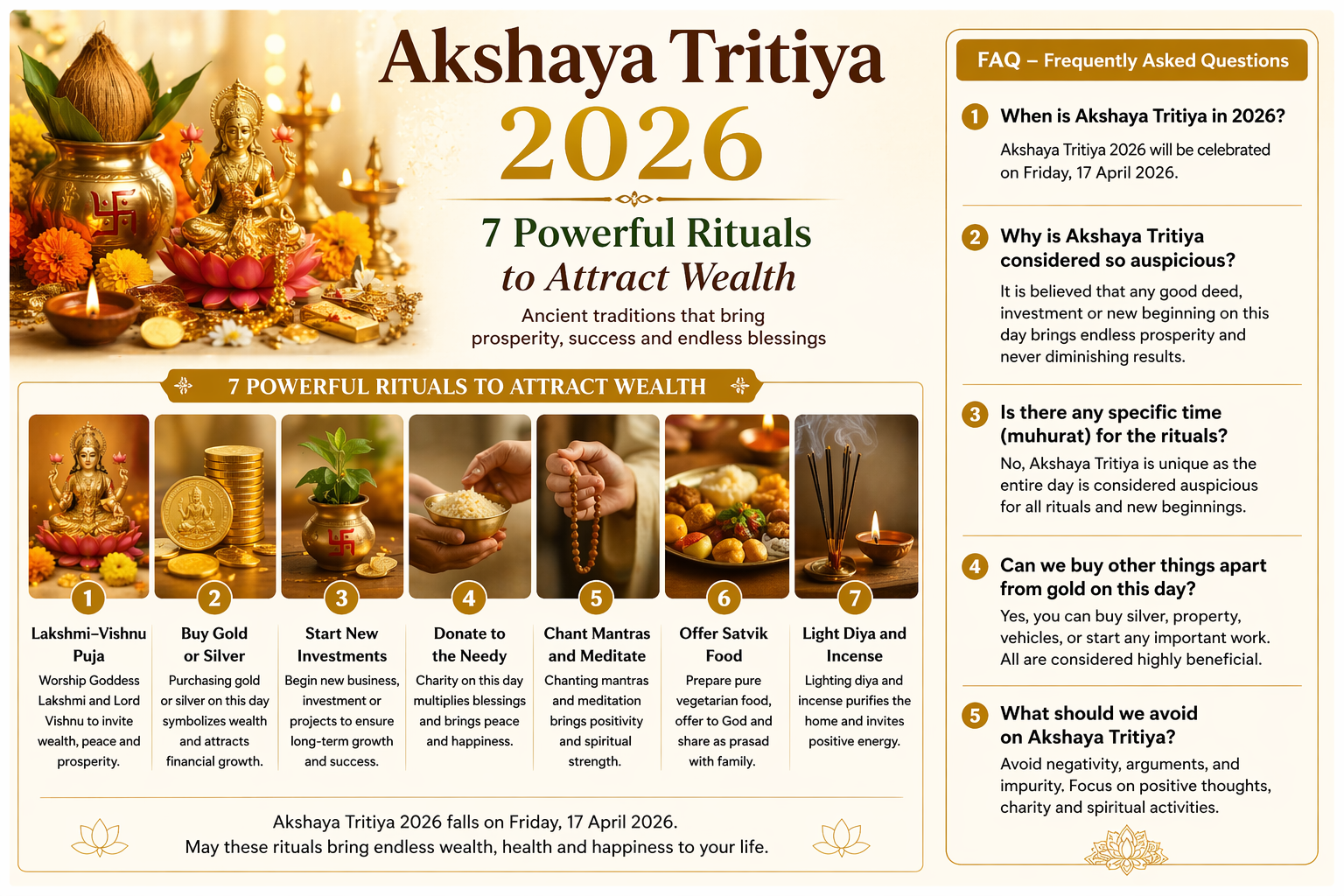 Akshaya Tritiya 2026: 7 Powerful Rituals to Attract Wealth – Art of Puja