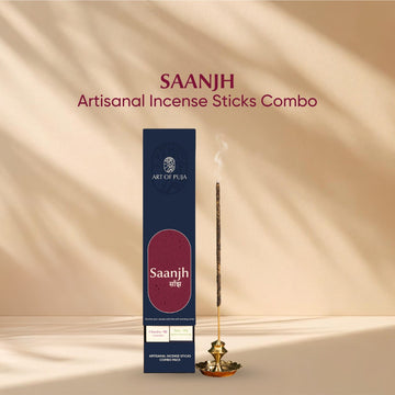 Saanjh Artisanal Incense Sticks (Combo Pack of 2) | Chandra (Lavender) & Tara (Aquilaria Wood Chips)