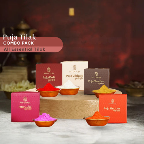 Puja Tilak Combo Pack – Complete Set of Sacred Powders for Every Ritual | Pure • Vibrant • Divine