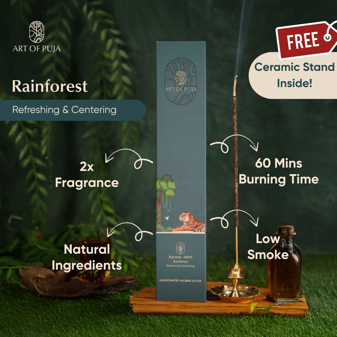 Natural Rainforest Agarbatti Combo Pack | Long Lasting Fragrance Incense Sticks for Home & Meditation