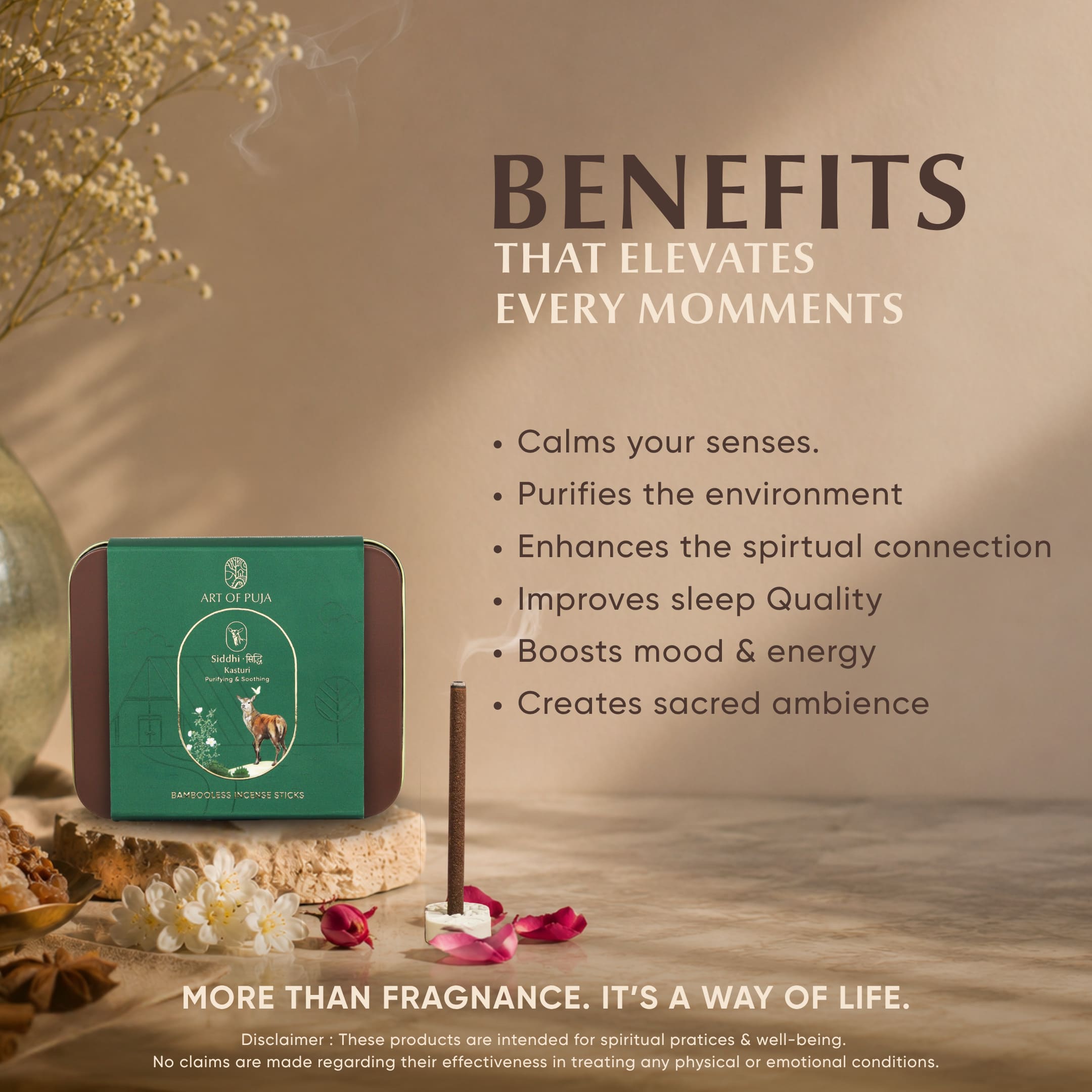Sundarbans Bambooless Incense Sticks (Combo Pack of 2) | Siddhi (Kasturi) & Karuna (Rainforest)
