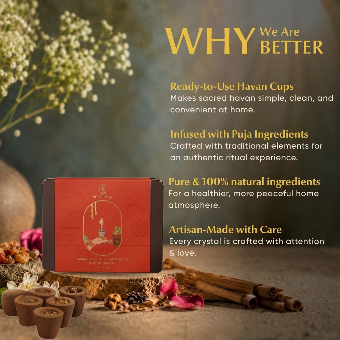 Sambrani Havan Cups For Vastu & Aura Cleansing  (संब्रानी हवन कप )