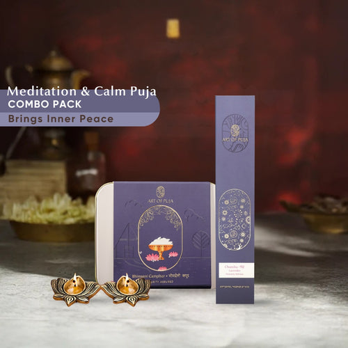 Meditation & Calm Puja Combo | Antar Shanti Pack for Peace, Focus & Divine Stillness
