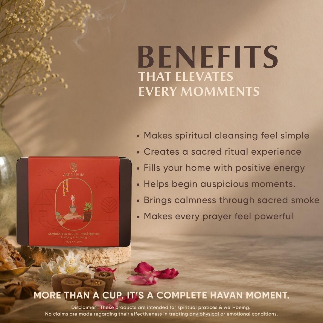 Sambrani Havan Cups For Vastu & Aura Cleansing  (संब्रानी हवन कप )