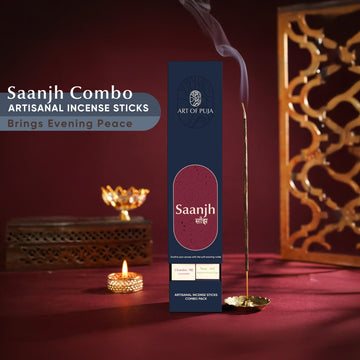 Saanjh Artisanal Incense Sticks (Combo Pack of 2) | Chandra (Lavender) & Tara (Aquilaria Wood Chips)