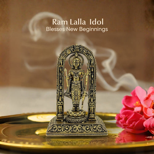 Ram Lalla Brass Idol – Divine Symbol of Purity & Dharma (3 Inch)