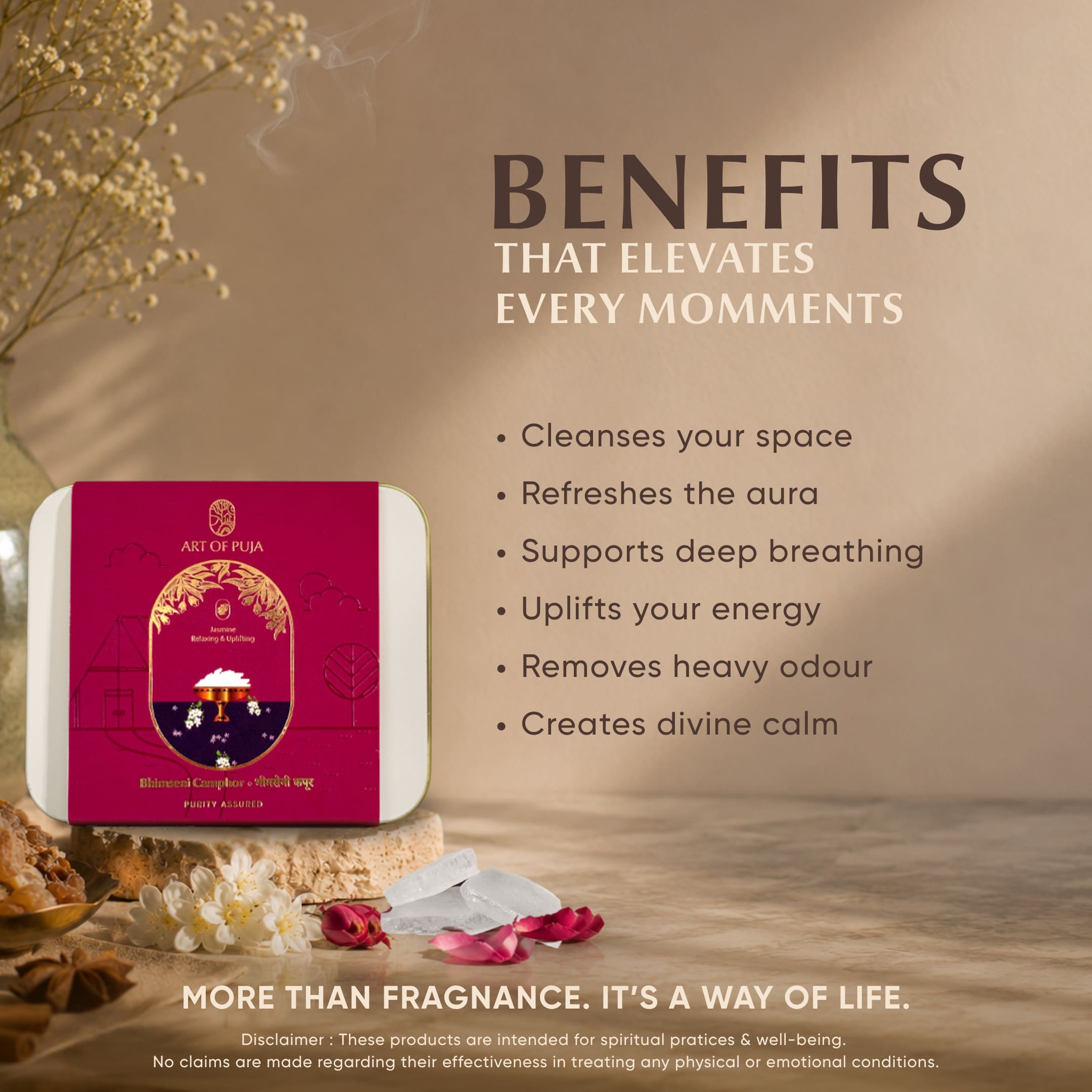 Bhimseni Camphor – Jasmine Infused