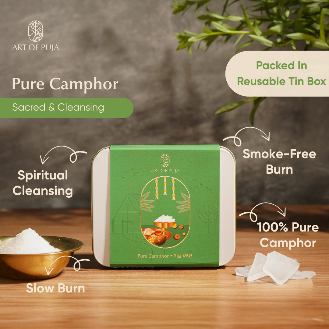 Bhimseni Camphor Combo Pack – Divya Dhara | 6 Pack Premium Camphor Set with Free Diffuser