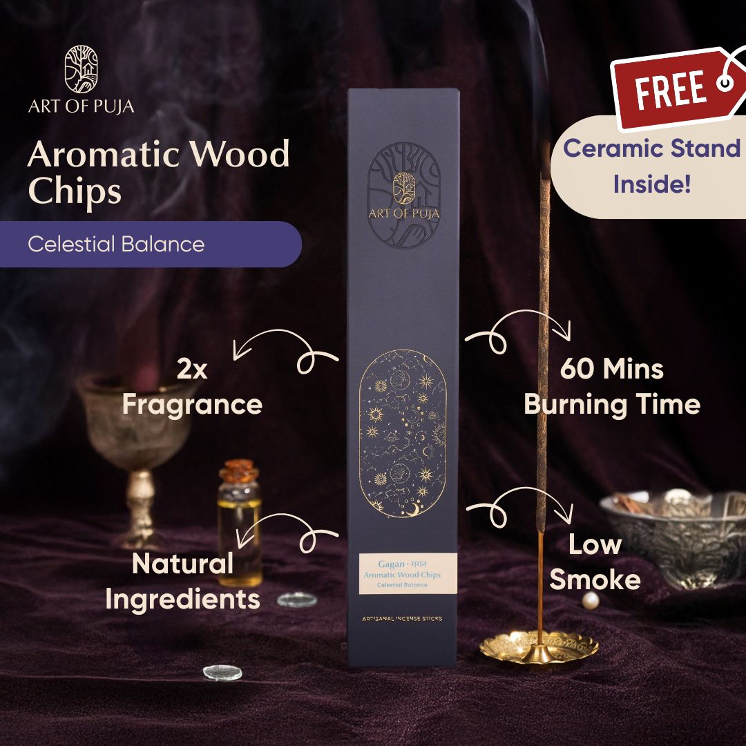 Aromatic Wood Chips Artisanal Incense Sticks  ( गगन )