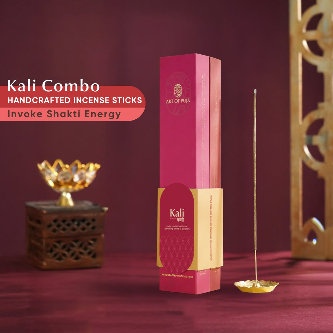 Kali Handcrafted Incense Sticks (Combo Pack of 2) | Riddhi (Rose) & Trupti (Jasmine)