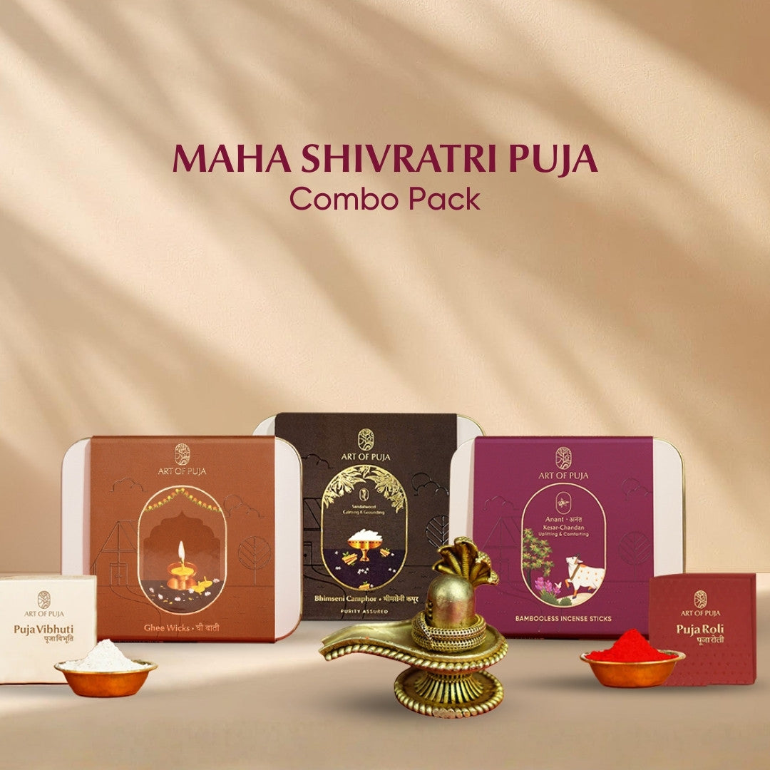 Pack Of Chandan, Vibhuti, 2 Bambooles Insence, Ghee Wicks