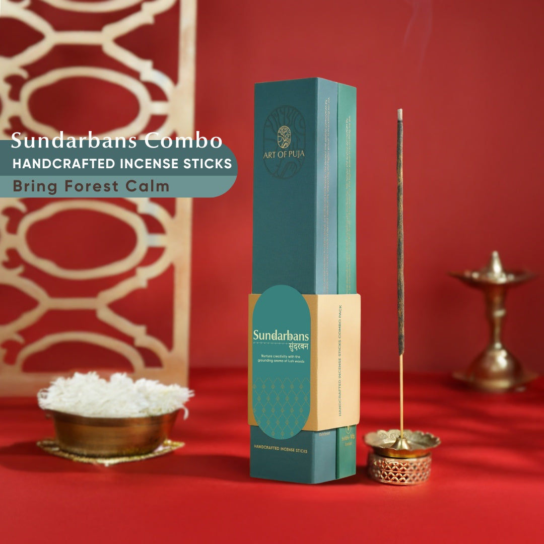 Sundarbans Handcrafted Incense Sticks (Combo Pack of 2) | Siddhi (Kasturi) & Karuna (Rainforest)
