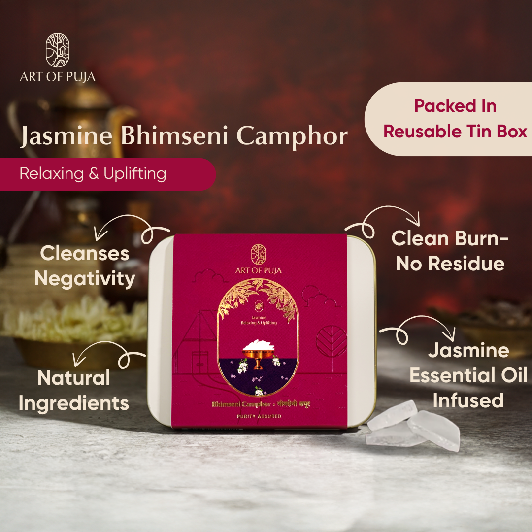Bhimseni Camphor Combo Pack | Puja Camphor with Diffuser for Home Purification