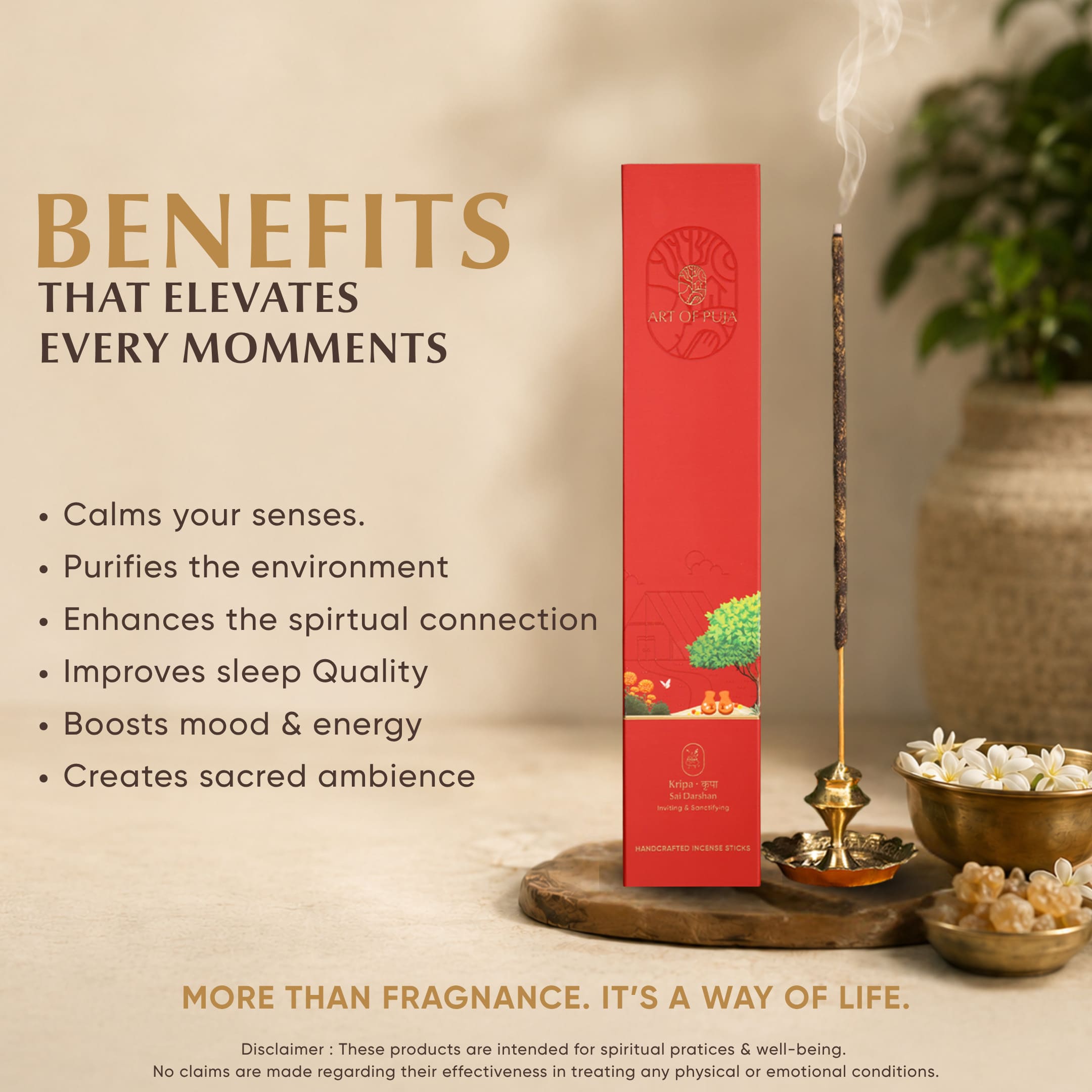 Sai Darshan Handcrafted Incense Sticks.