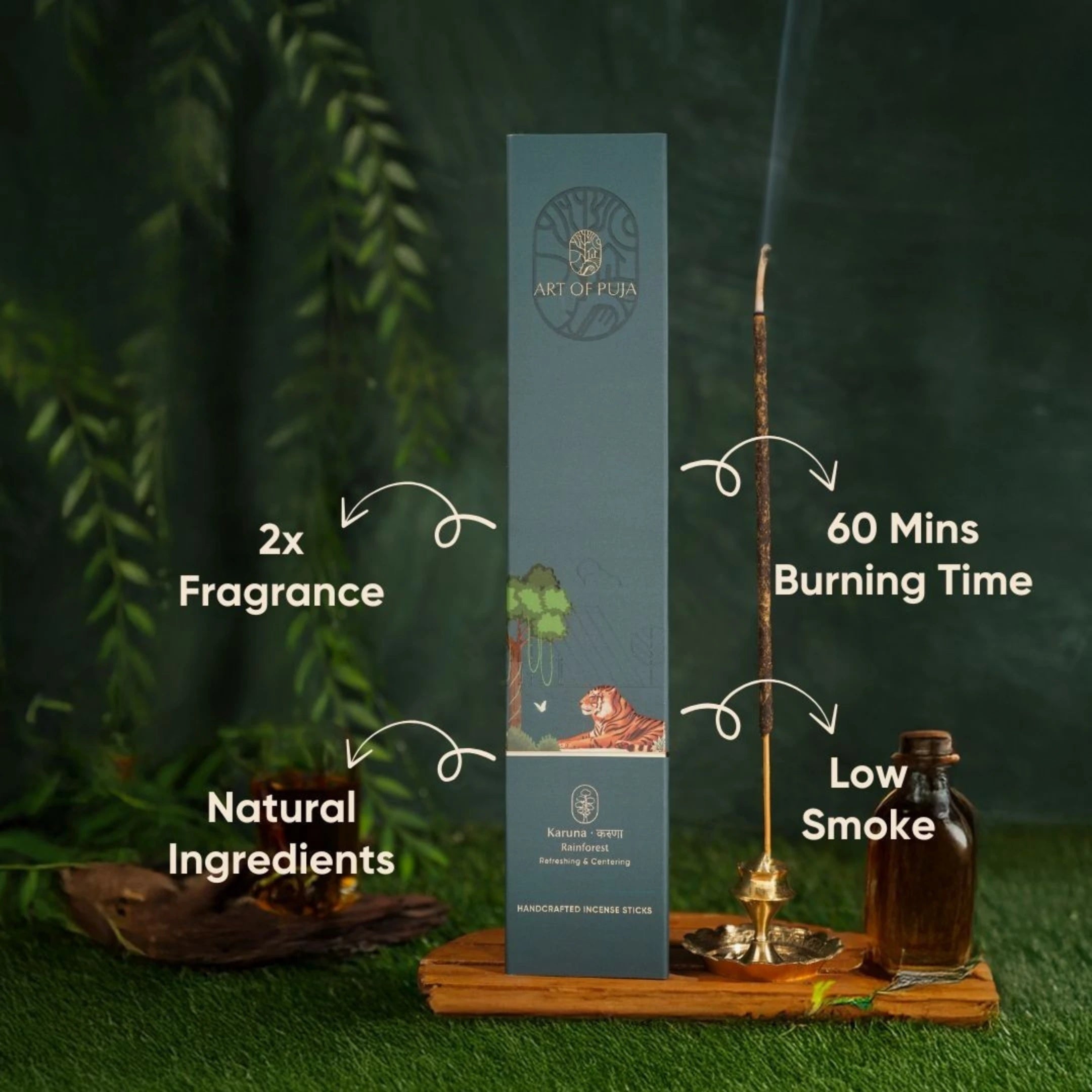 Natural Rainforest Agarbatti Combo Pack | Long Lasting Fragrance Incense Sticks for Home & Meditation