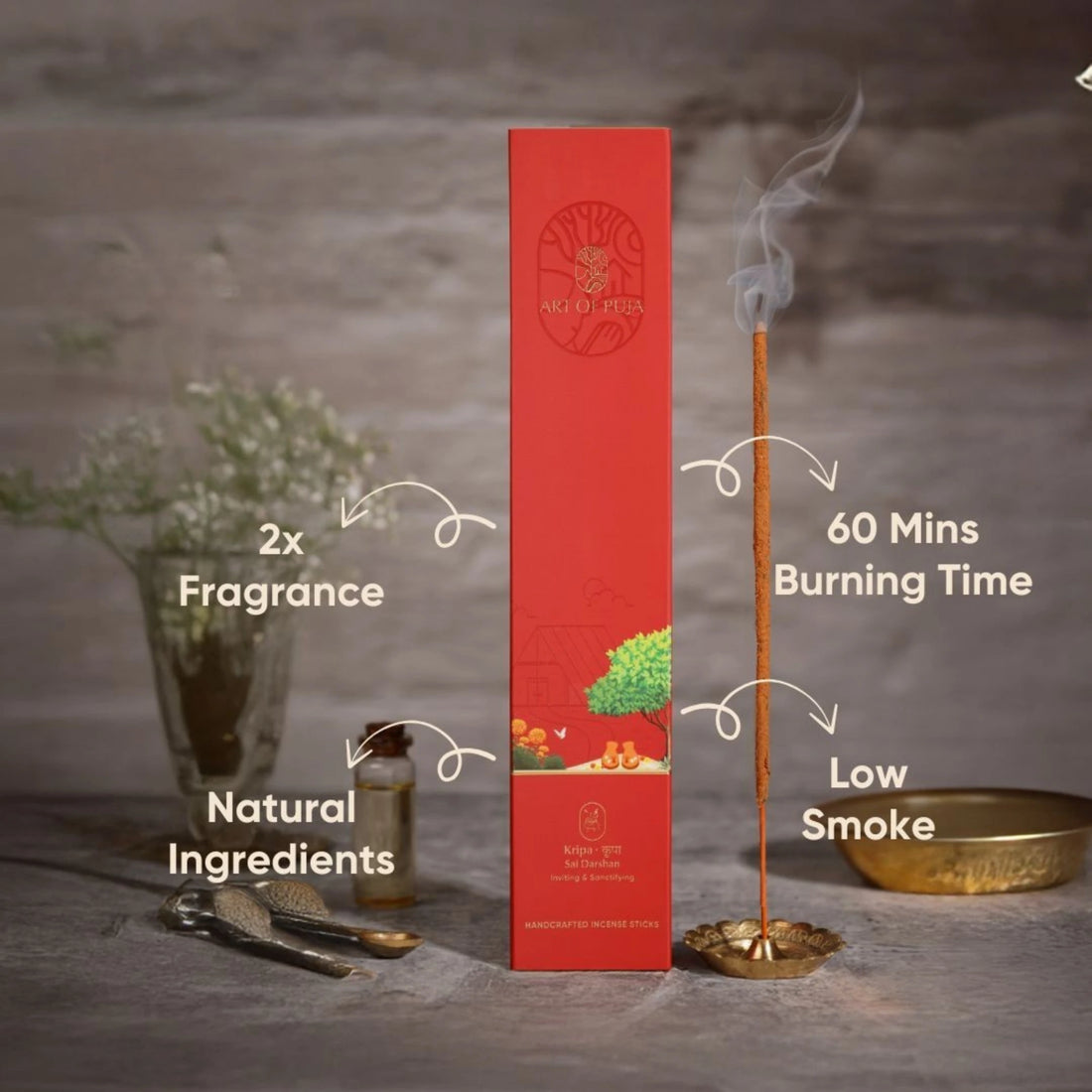 Sai Darshan Handcrafted Incense Sticks.