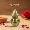 Mini Brass Kalash for Puja 3 inch | 100% Pure Brass Vaastu Kalash for Abhishek, Rituals & Gifting