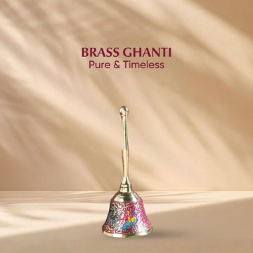 Handcrafted Brass Puja Ghanti – Divine Sound for Peace, Purity & Positive Energy | Made by Indian Artisans