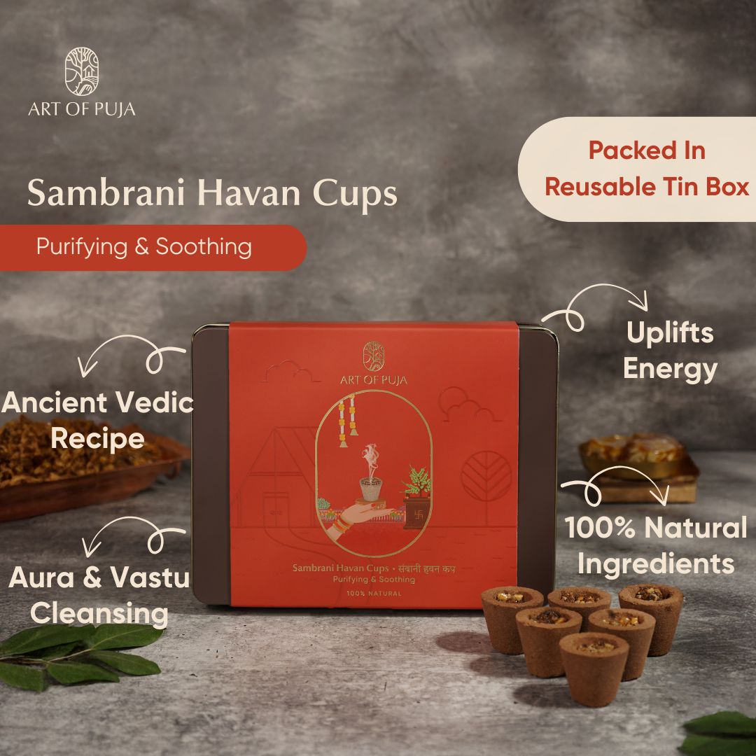 Chakra Shuddhi & Energy Cleansing Combo for Meditation, Stress Relief & Positive Vibes | Havan Cups, Camphor & Incense Kit