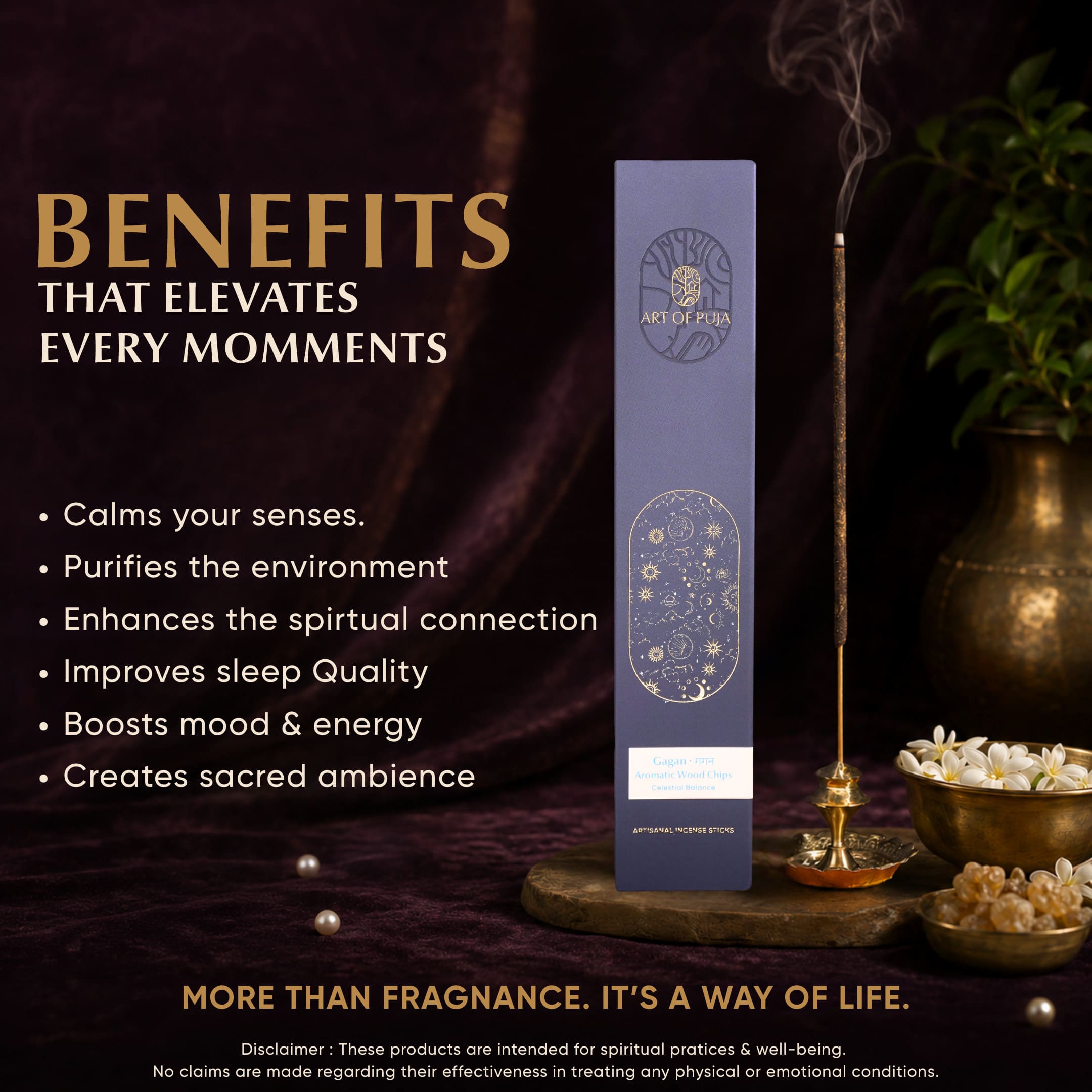 Aromatic Wood Chips Artisanal (Bakhoor) Incense Sticks  ( गगन )