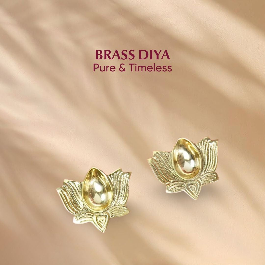 Handcrafted Brass Laxmi Diya – Symbol of Prosperity, Light & Divine Energy | 100% Pure Brass | Made by Indian Artisans