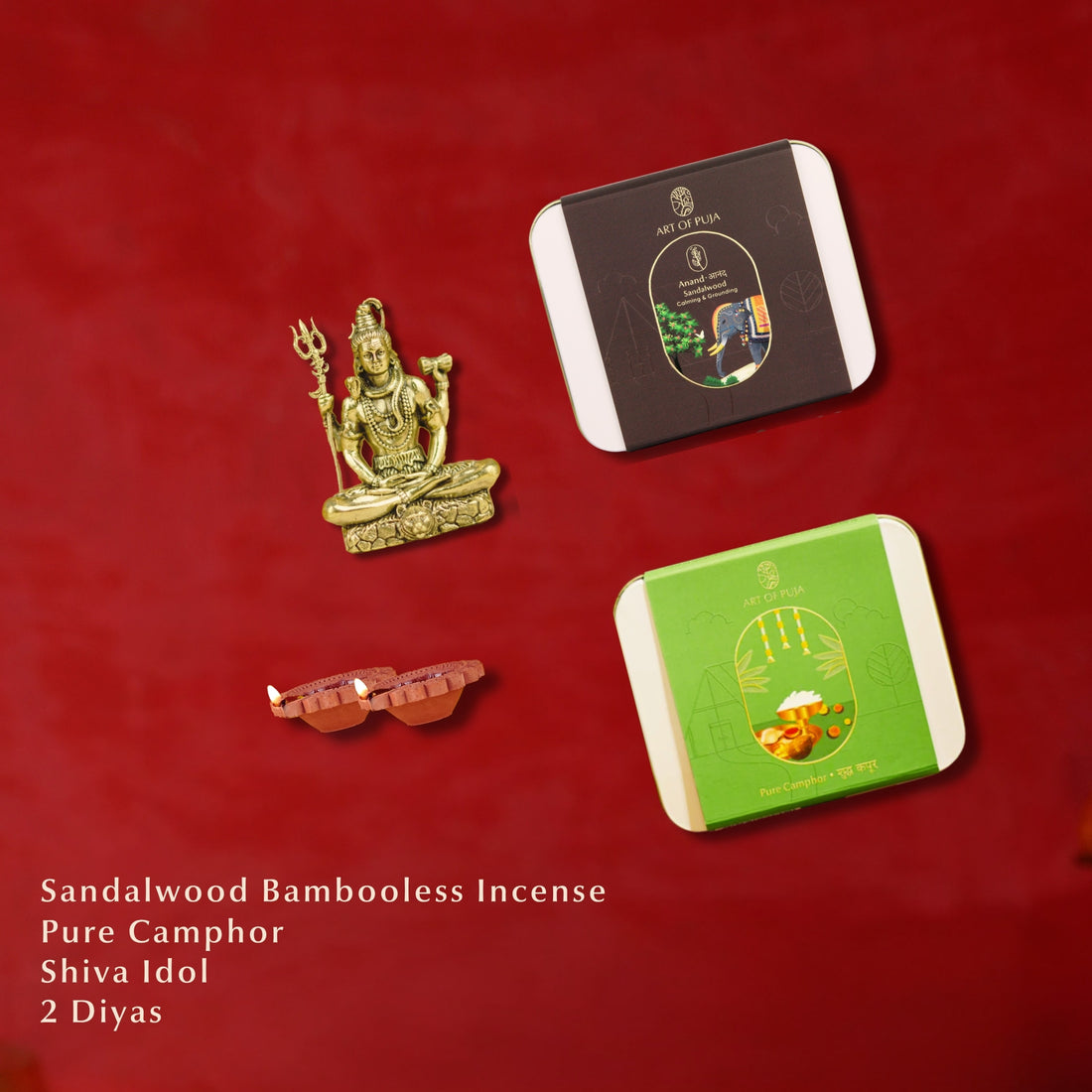 Shiva Dhyan Combo for Peace, Focus & Stress Relief | Dhyan & Sadhana Kit with Incense & Havan Cups