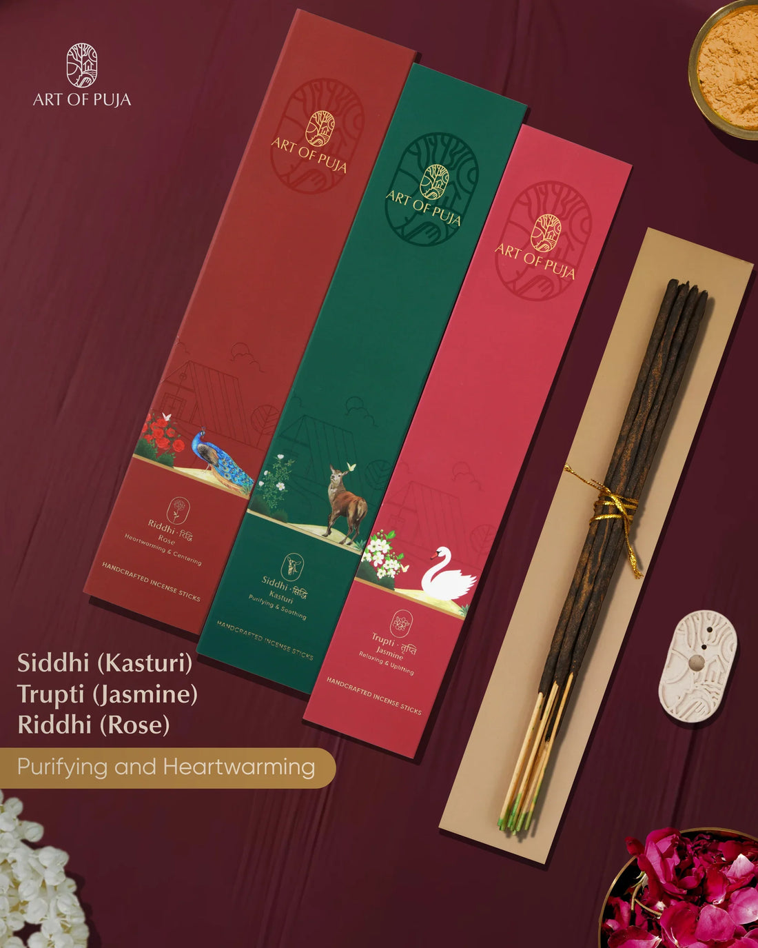 Mood Lifter Combo (Pack of 3) | Rose (Riddhi), Jasmine (Trupti) & Kasturi (Siddhi)