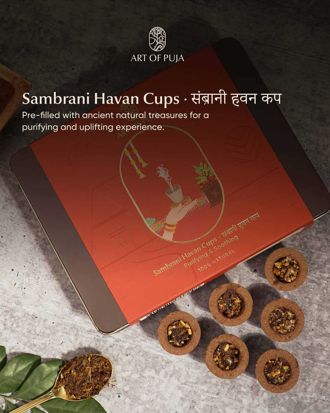 Sambrani Havan Cups - Art of Puja