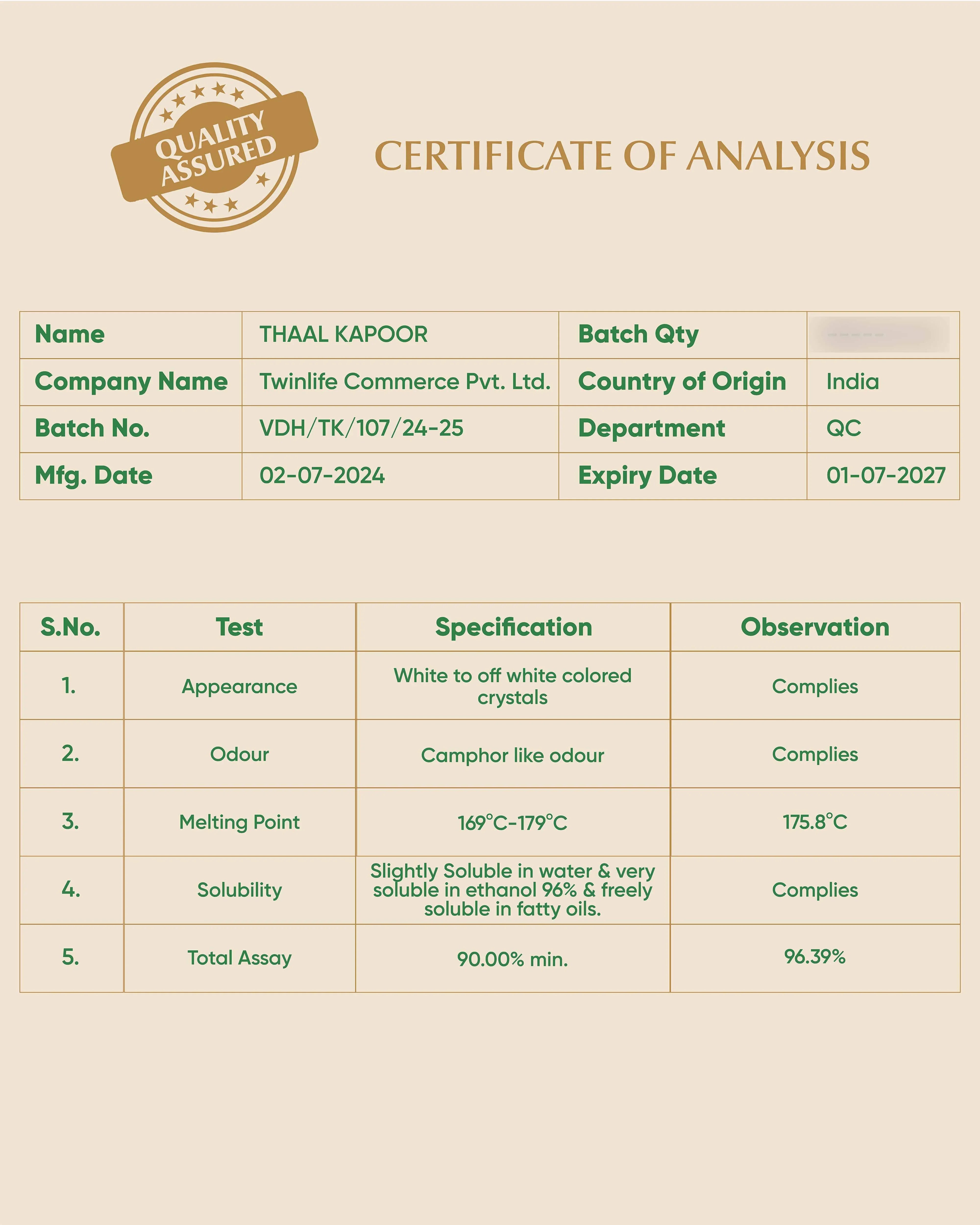 Bhimseni Camphor