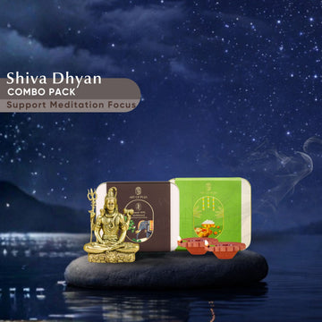 Shiva Dhyan Combo for Peace, Focus & Stress Relief | Dhyan & Sadhana Kit with Incense & Havan Cups