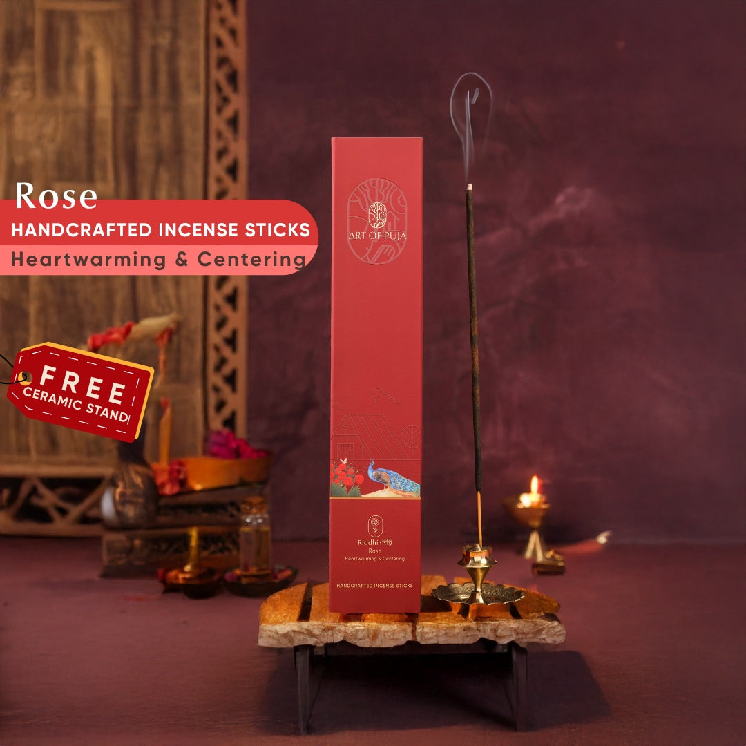 Rose Handcrafted Incense Sticks. Riddhi ( रिद्धि )