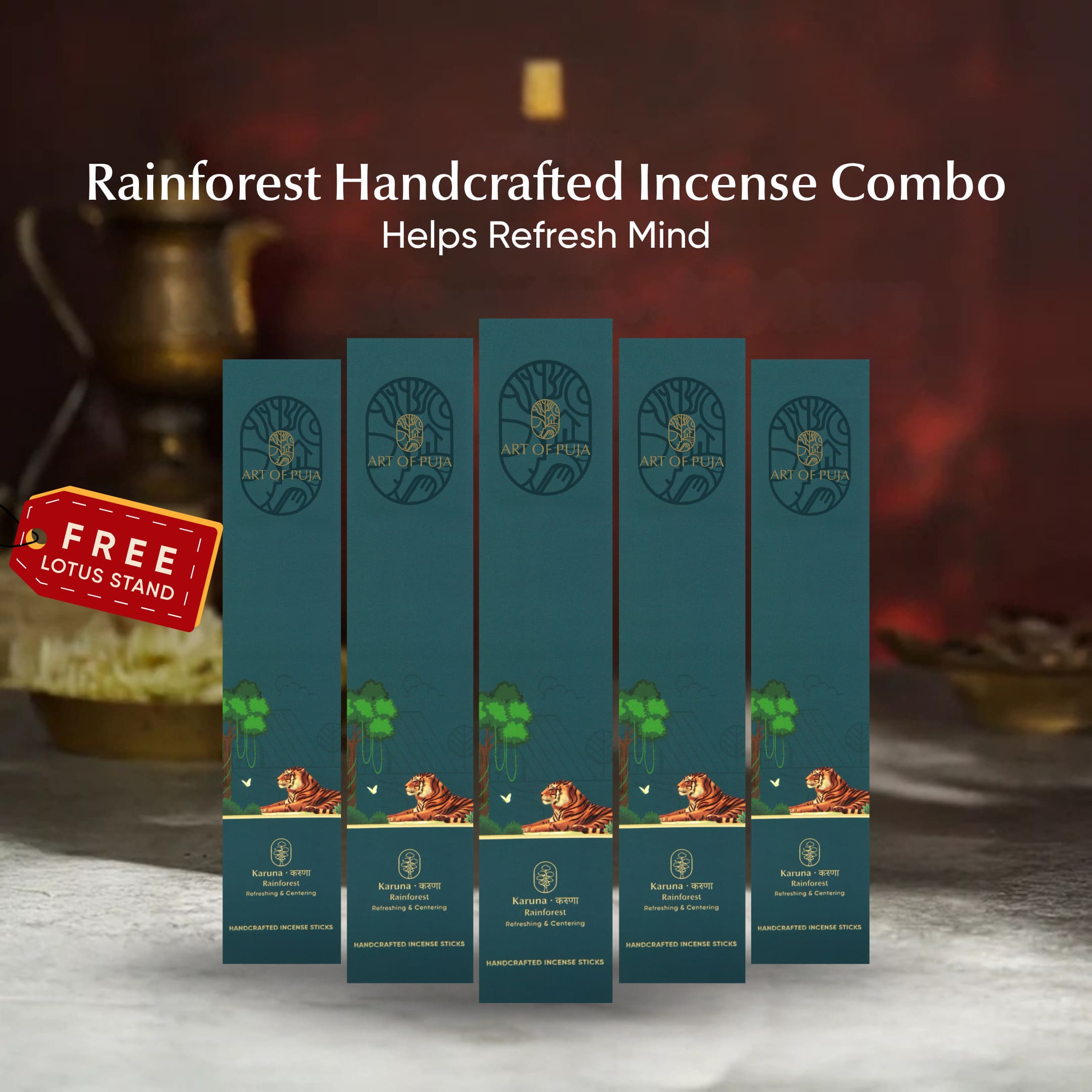 Natural Rainforest Agarbatti Combo Pack | Long Lasting Fragrance Incense Sticks for Home & Meditation