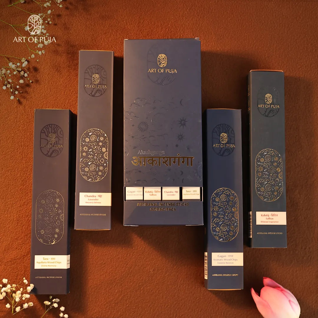 Akashganga Luxury Artisanal Incense Sticks Set – Premium Fragrance Collection | Calm & Divine