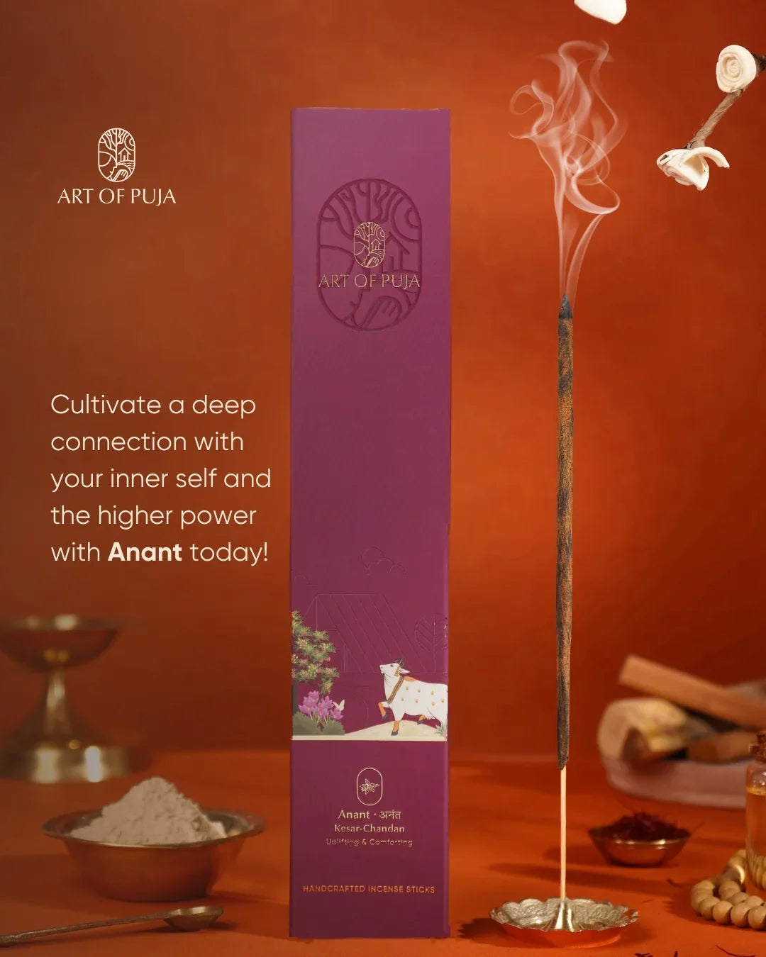Kesar-Chandan Handcrafted Incense Sticks