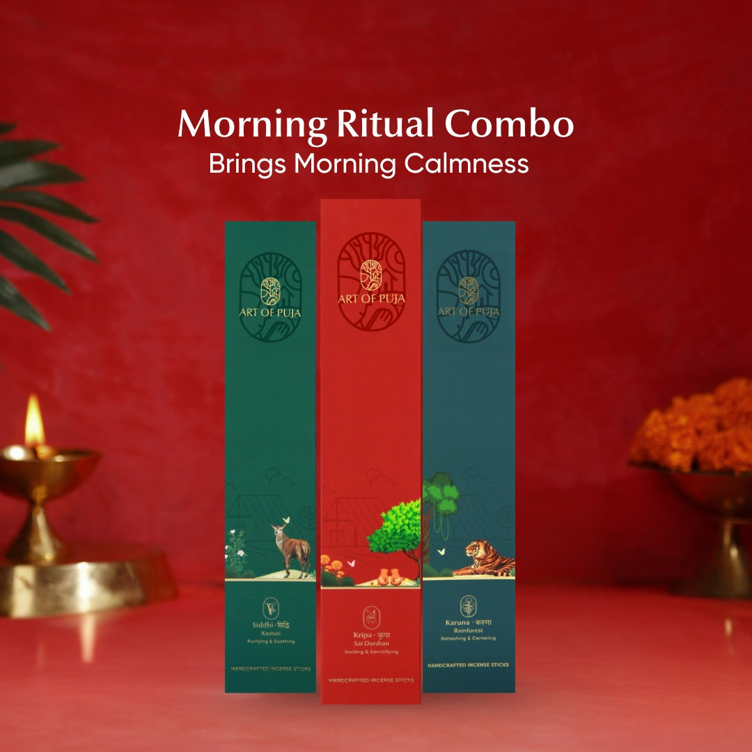 Morning Ritual Combo  | Sai Darshan (Kripa), Kasturi (Siddhi) & Rainforest (Karuna)