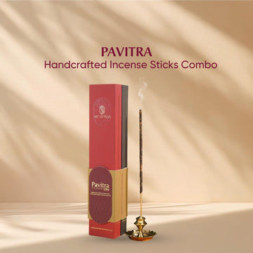Pavitra Handcrafted Incense Sticks (Combo Pack of 2) | Anand (Sandalwood) & Kripa (Sai Darshan))