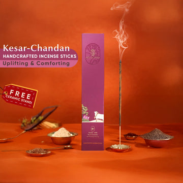 Kesar-Chandan Handcrafted Incense Sticks.