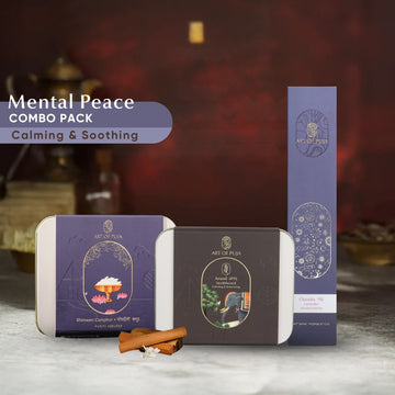 Mental Peace Combo Pack – Lavender Incense, Sandalwood Bambooless Sticks & Bhimseni Camphor