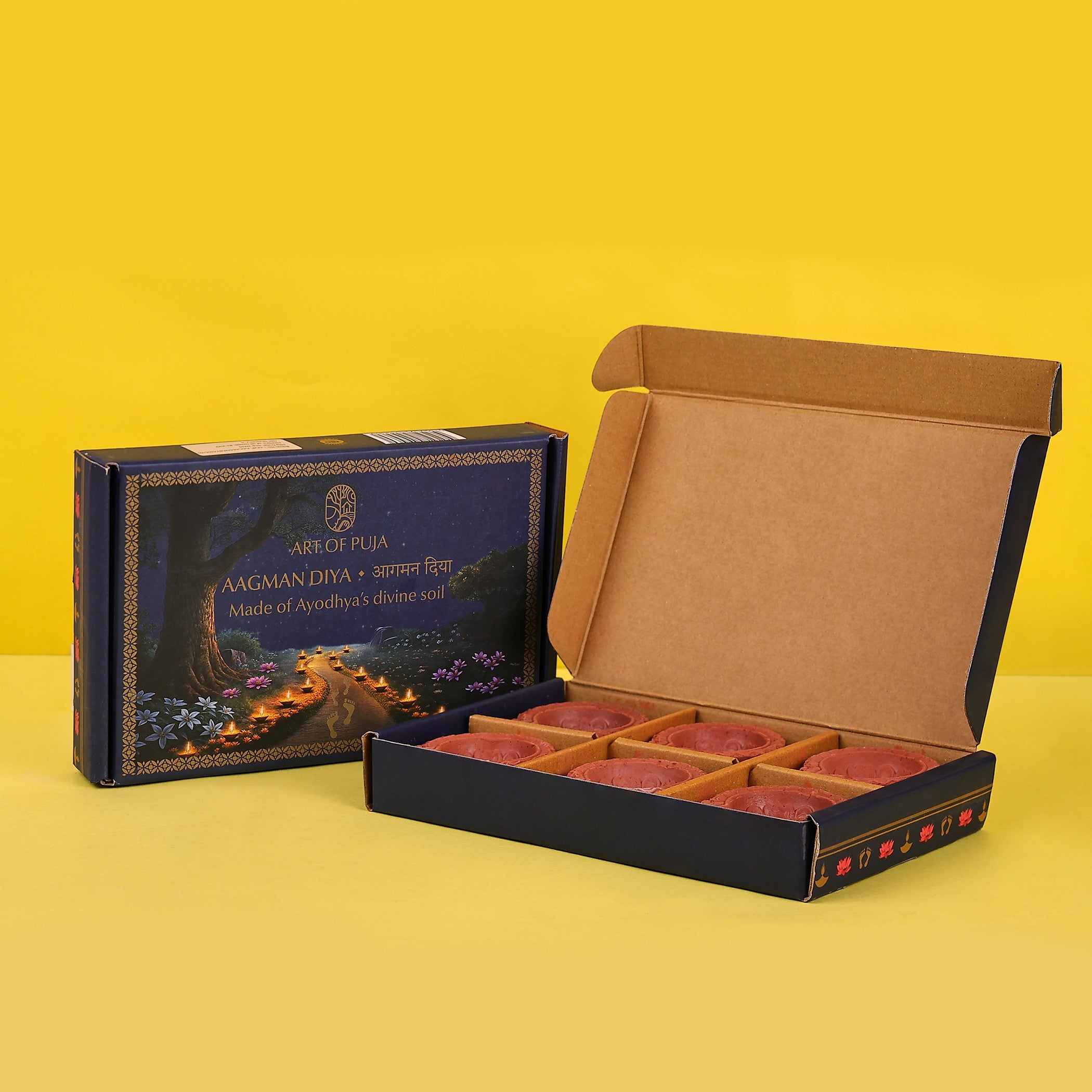 Aagman Diya – Pack of 6 | Made from Ayodhya’s Sacred Soil