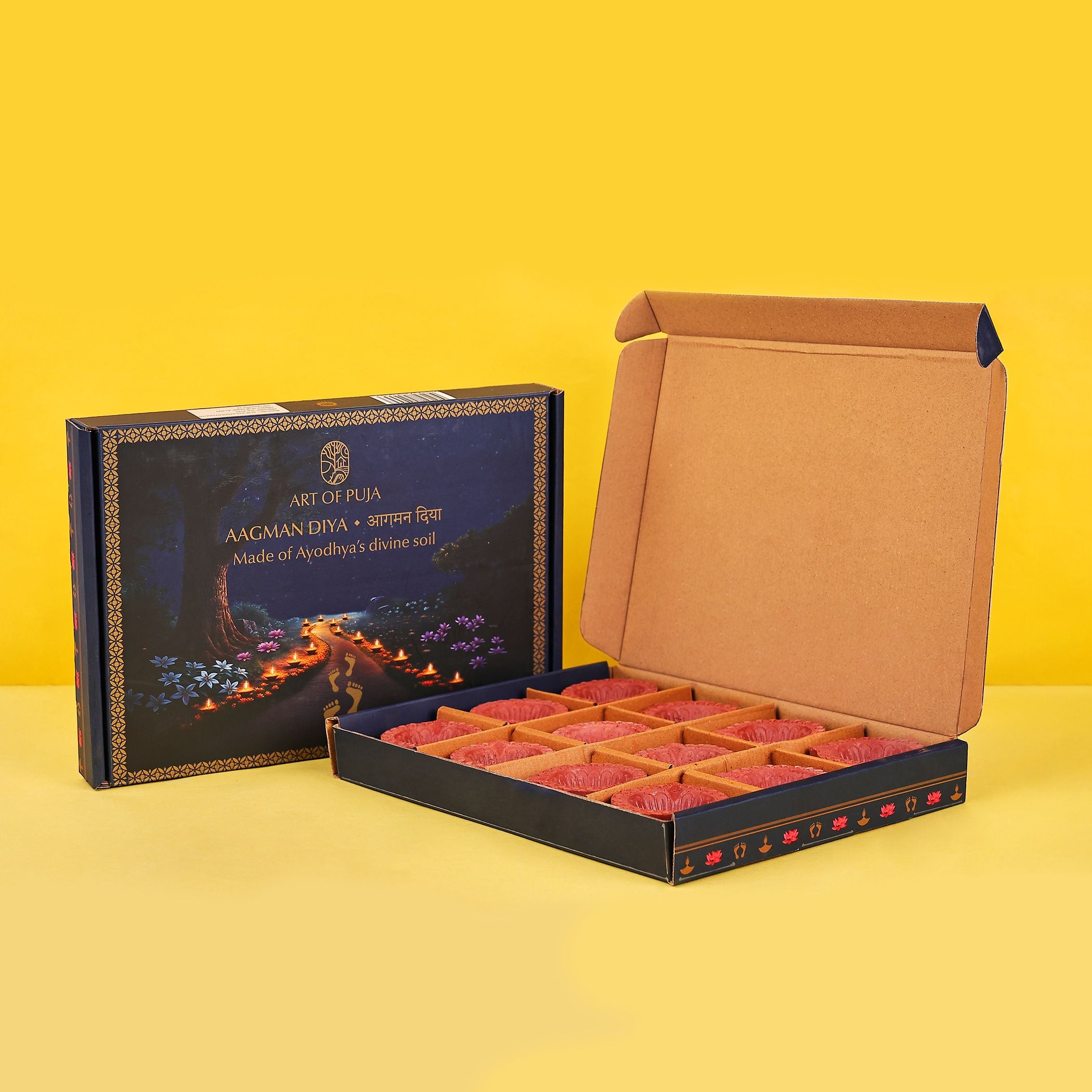 Aagman Diya (Pack of 12) – Grand Celebration with Ayodhya’s Sacred Diyas