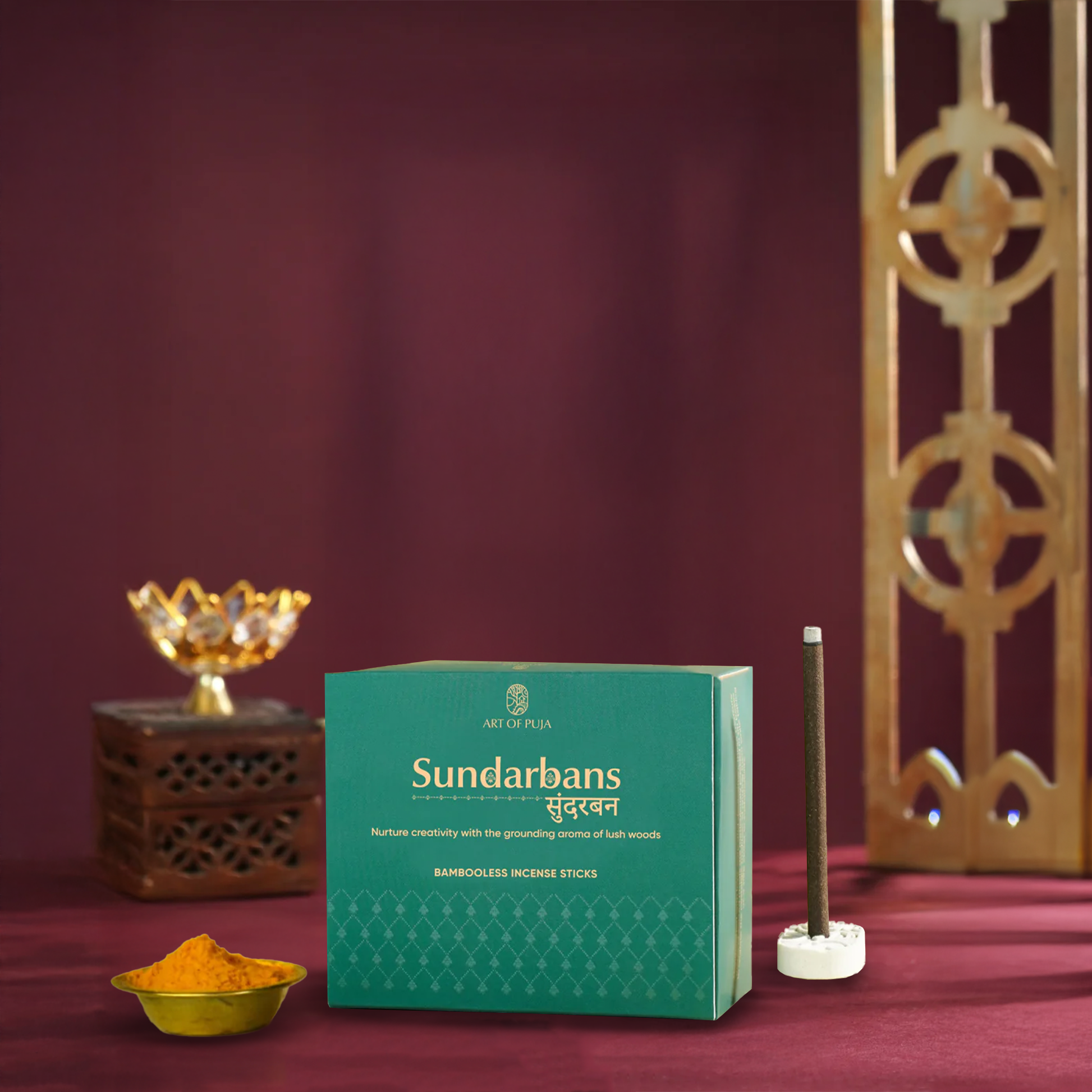 Sundarbans Bambooless Incense Sticks (Combo Pack of 2) | Siddhi (Kasturi) & Karuna (Rainforest)
