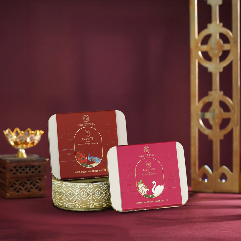 Kali Bambooless Incense Sticks (Combo Pack of 2) | Riddhi (Rose) & Trupti (Jasmine)