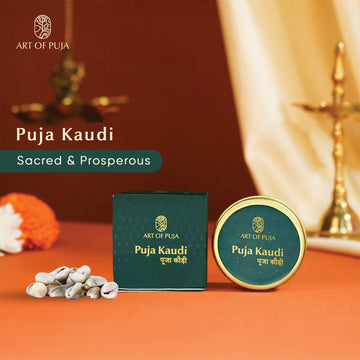 Puja Kaudi – Sacred Cowrie Shells for Prosperity, Protection & Divine Blessings | Auspicious Offering for Lakshmi Puja & Rituals