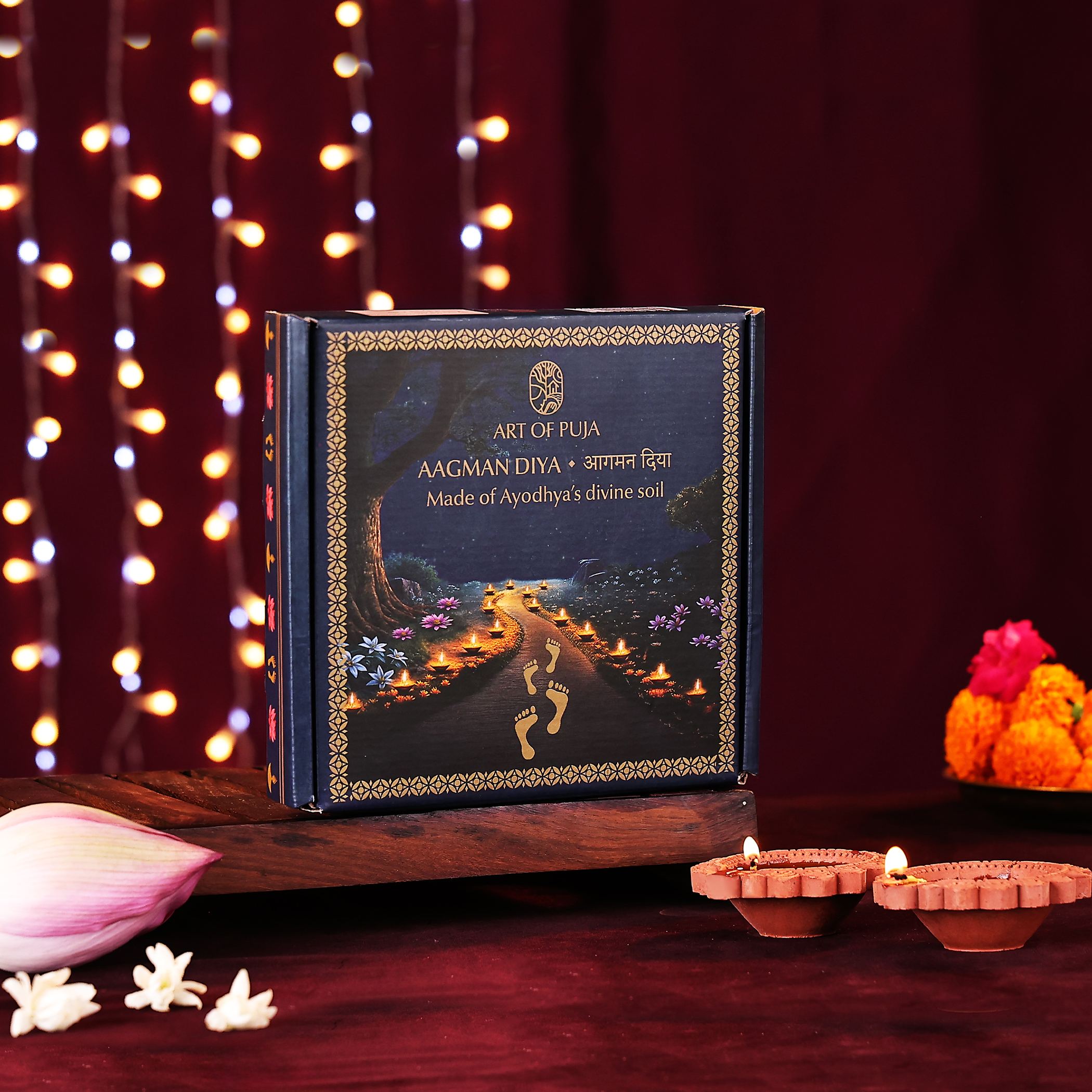 Aagman Diya (Pack of 4) – Made from Ayodhya’s Sacred Soil